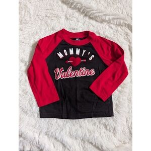 Celebrate Valentine's Day Mommy's Valentine Long Sleeve Baseball Tshirt Size 2T